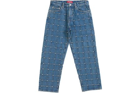 Supreme Studded Seam Loose Fit Jeans Gr. 32