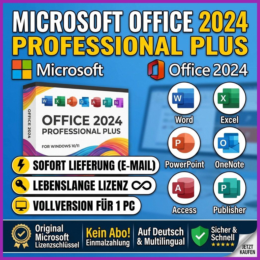 Microsoft Software: Office 2024 Professional | Blitzversand, heute – Usato da Pieterlen venduto da LizenzDrache