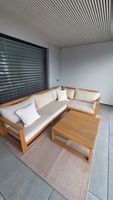 Ecklounge mit Tisch Holz-Gartenmöbel für Balkon