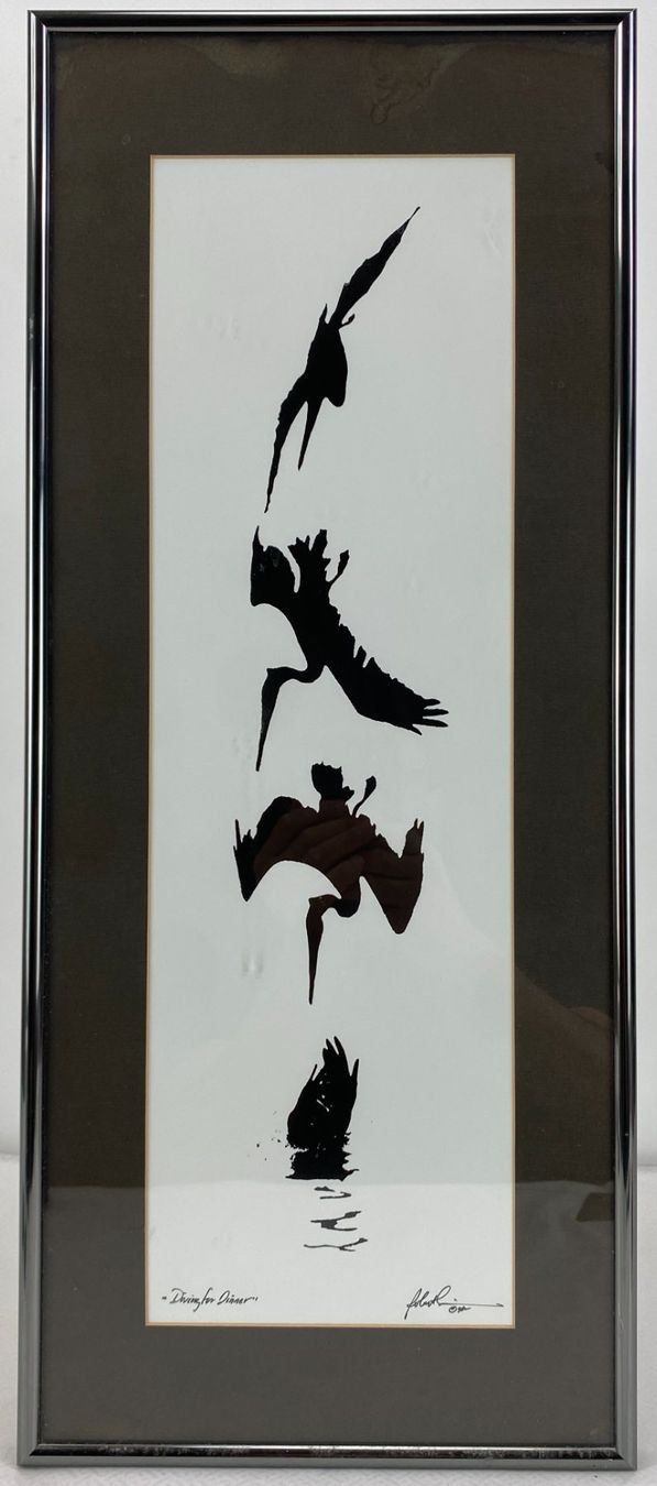 Posters & Illustrations: Robert Simmons Siebdruck Diving for Dinner, handsigniert, 82 – D'occasion à Volketswil par Artivo
