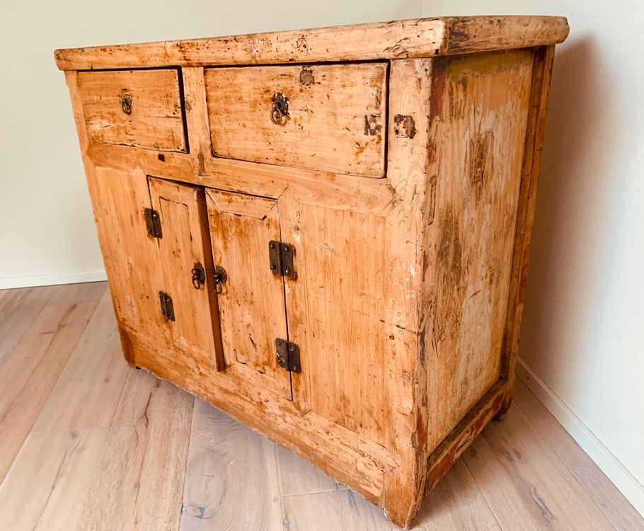 Antike chinesische Kommode - Asia Sideboard Ulmenholz massiv (Gebraucht ...