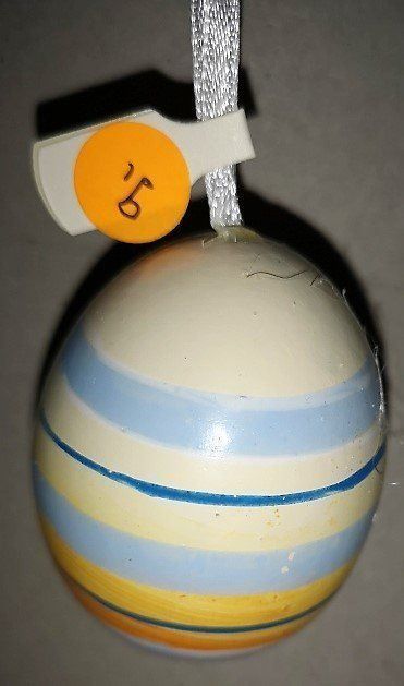 Statuette: Osterei farbige Ringe (9) – Nuovo (secondo la descrizione) da Lutzenberg venduto da Truhe