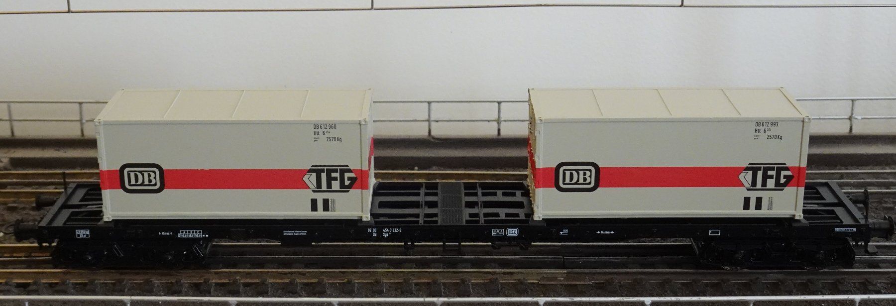 Roco Modellini di ferrovie: Roco 47689, Sgs Containerwagen der DB, neu – Nuovo (secondo la descrizione) da Grossaffoltern venduto da berner85