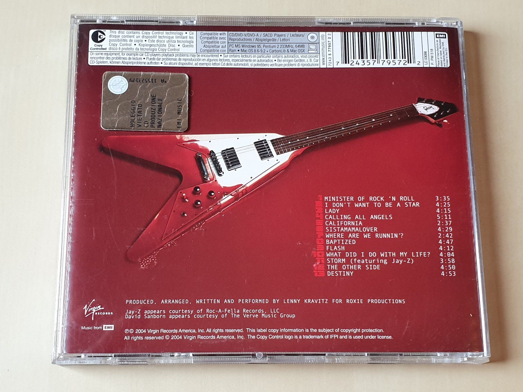 CDs: Lenny Kravitz Baptism – Gebraucht aus Stansstad von collectorsshop 1
