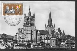 Maximumkarte Nr. 320 Lausanne 15.10.1955