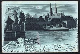Mondschein-Lithographie Basel, Münster,