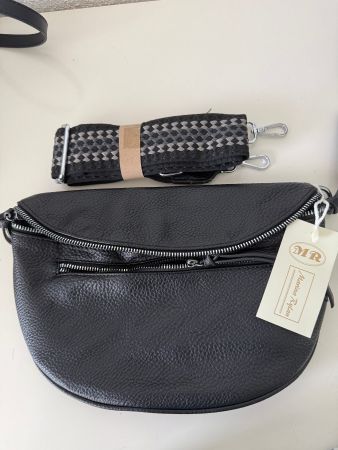 Neu Trendy Umhängetasche wie Leder schwarz