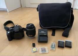 Nikon D3100 Spiegelreflex mit Tasche 2xAkku 2xSpeicherkarte