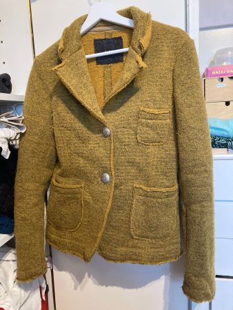 Exon Damen Woll-Blazer, Gr. M, Senfgelb