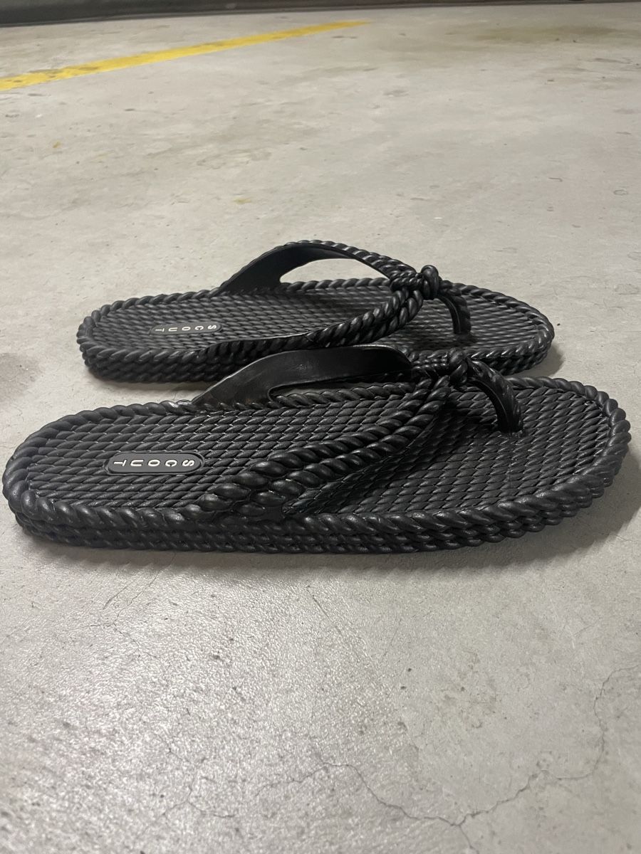 Herrenschuhe: Black Rope Flip Flops, Gr. 42, Summer Vibes! – Neu (gemäss Beschreibung) aus Cham von vsgesser 1