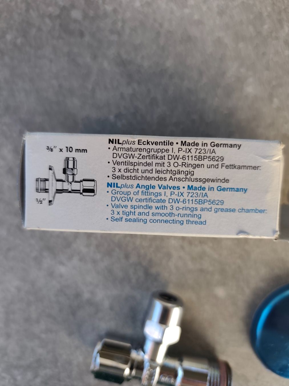 Rubinetteria: NILplus Eckventil 3/8 Zoll x 10 mm  NEU – Nuovo e nell'imballaggio originale da Eschenbach LU venduto da Orchi 1