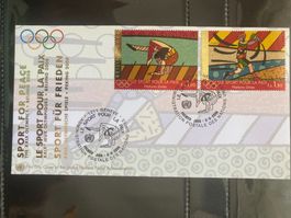 UNO Genf 2008 Satz Olympische Spiele Peking Erstagsbrief