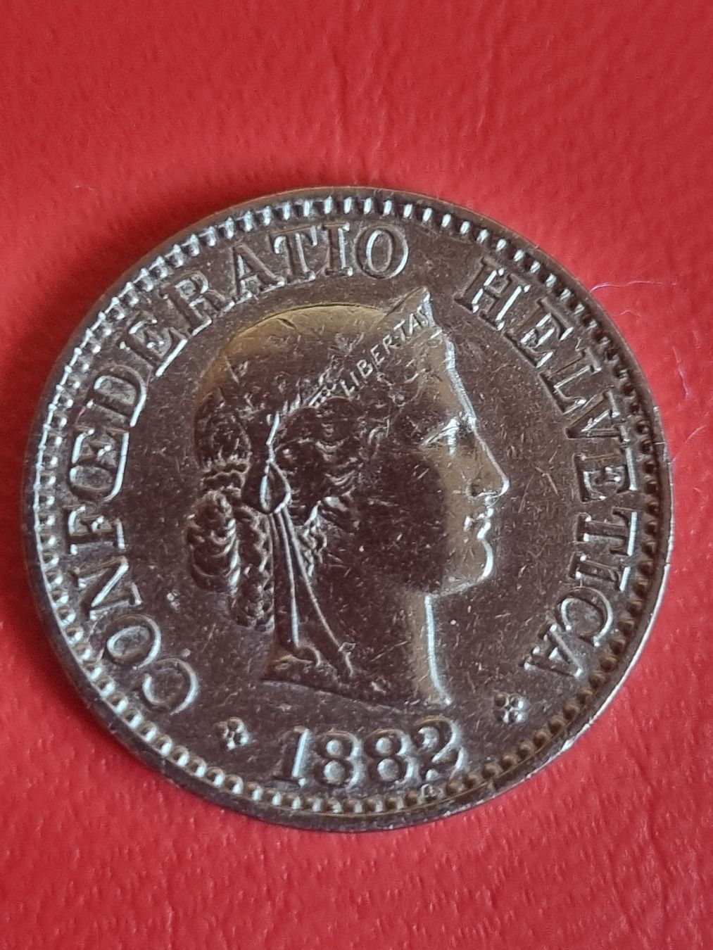 Alle Münzen: 10 RAPPEN SCHWEIZ - JAHR 1882 – Gebraucht aus Heimenschwand von rog_p7h9