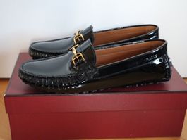 Loafer / Moccasins, Bally, Gr. 39, Leder, schwarz, NEU