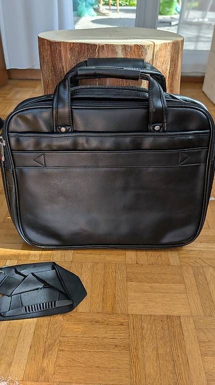 Borse: Laptoptasche Schwarz Kunstleder NEU | 2 Fächer | Trolley – Nuovo (secondo la descrizione) da Buchrain venduto da bux02 3