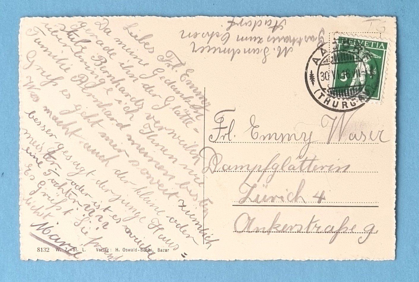 Cartoline postali: Aadorf - Dorfstrasse - 1916 – Usato da Rothrist venduto da RROENK 1