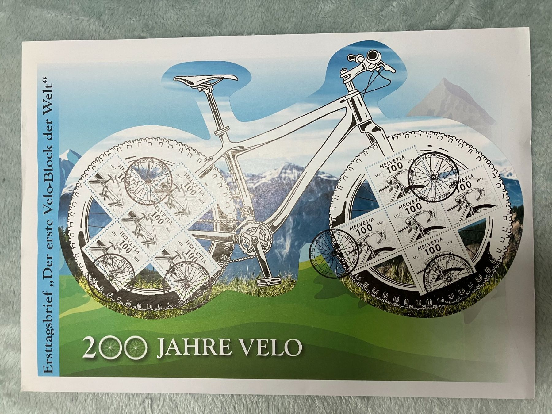 Alle Briefmarken: 200 Jahre Velo Ersttag Brief – Neu (gemäss Beschreibung) aus Menzingen von Wlukas