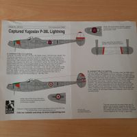 D 40 ... Lockheed P-38 L Lightning ... Jugoslawien ... Decal