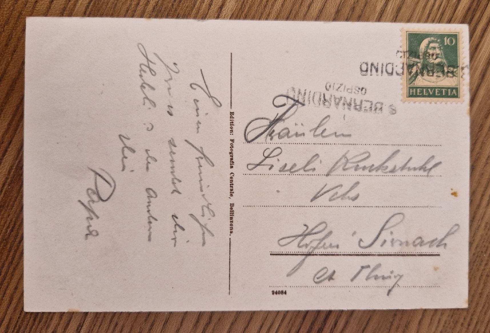Cartoline postali: S. Bernardino Ospizio, Oldtimer, kein regulärer Poststempel – Usato da Ebikon venduto da Donar50 2