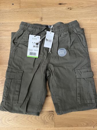 Khaki-Cargohose für Jungs, Grösse 5-6 Jahre 104-140, Neu!