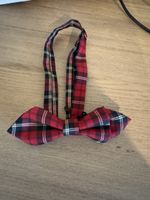 Fliege Tartan-Karo rot/schwarz – verstellbar