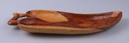 Holzschale mit Griff Blattform
