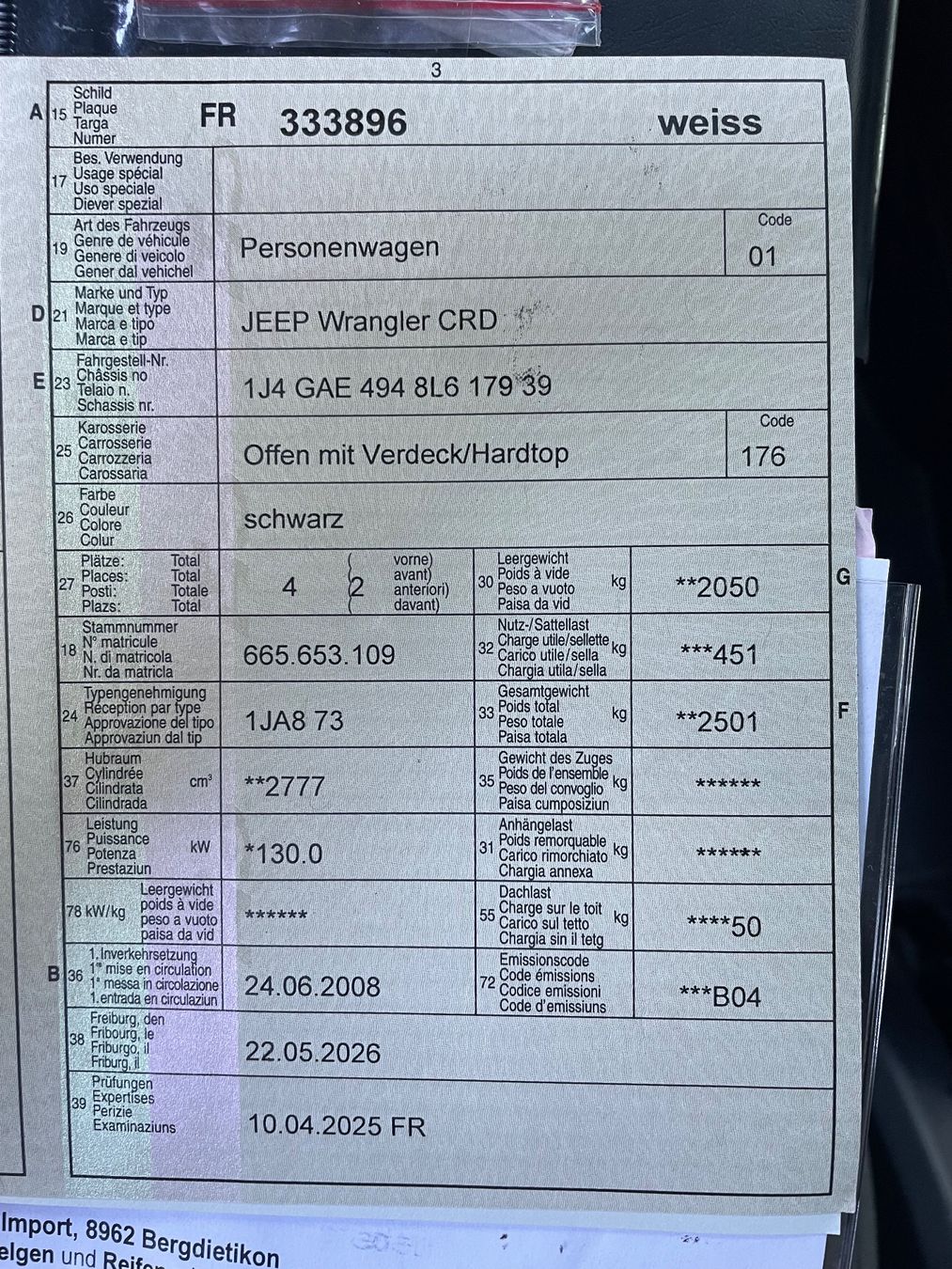 Jeep Automobili: Jeep Wrangler JK Rubicon 2.8 CRD – Usato da Heitenried venduto da Alpuchalb 7