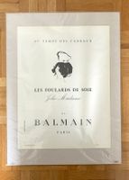Vintage PIERRE BALMAIN Werbedruck 1958 "Les Foulards de Soie