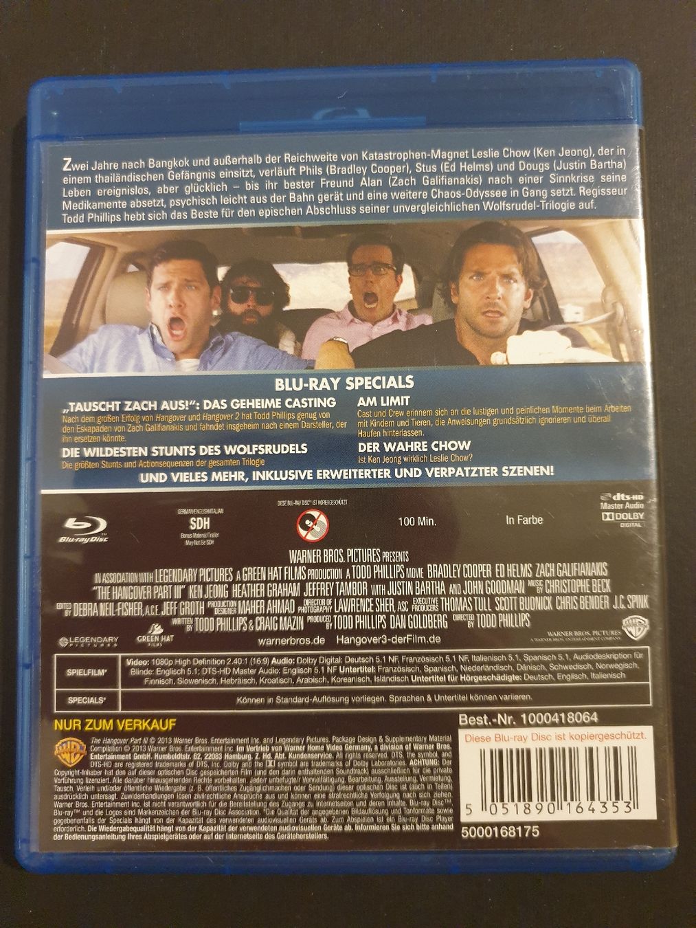 Tutti i DVDs: Hangover 3 - Blu-ray – Usato da Steffisburg venduto da Blue_bj5g 1