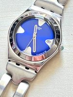 Swatch Uhr Damen Armbanduhr blau Metall guter Zustand