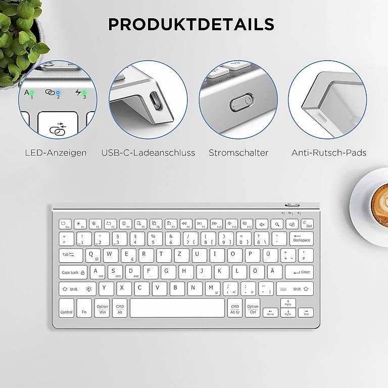 Claviers: Deutsche Bluetooth Tastatur – D'occasion à Amriswil par Vrobi 1