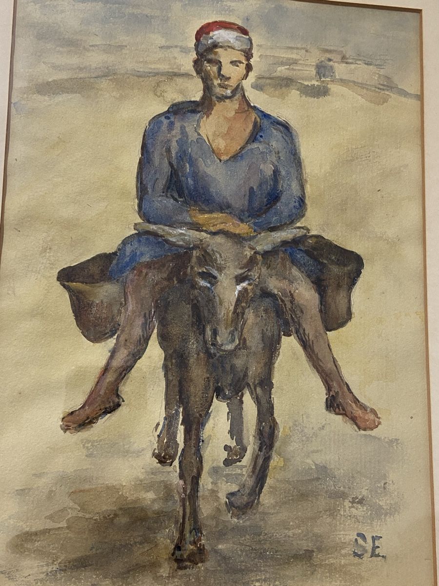 Dipinti: Mann mit Esel, Aquarell, Sophie Egger Looser – Usato da Dietikon venduto da brocki-eyra 8
