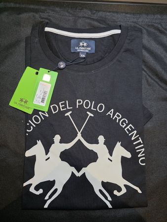 La Martina T-Shirt Schwarz XXL – NEU mit Etikett (Polo Argt)