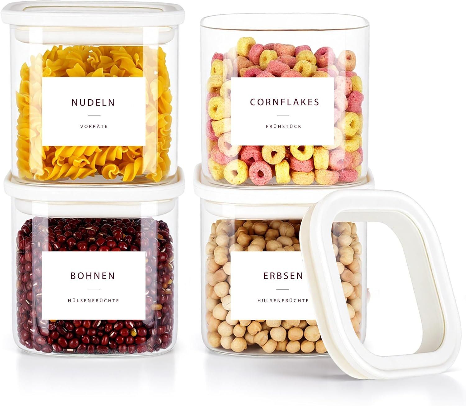 Contenitori & Simili: Vorratsgläser 4x600ml luftdicht Glasdeckel – Nuovo e nell'imballaggio originale da Suhr venduto da SchnapperCH