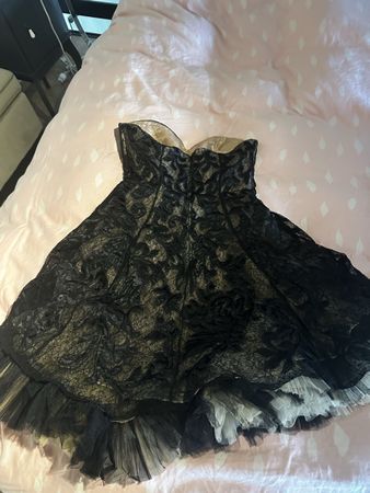 Robe noire bustier dentelle T 36/38 - Soirée romantique!
