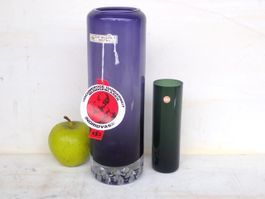 2 Ingridvase Ingrid Vase Ingridhütte Glas Design Vintage