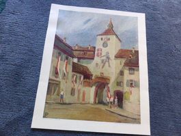 Liestal,Otto Plattner,Druck-Grafik,1950,Oberes Tor,1.August