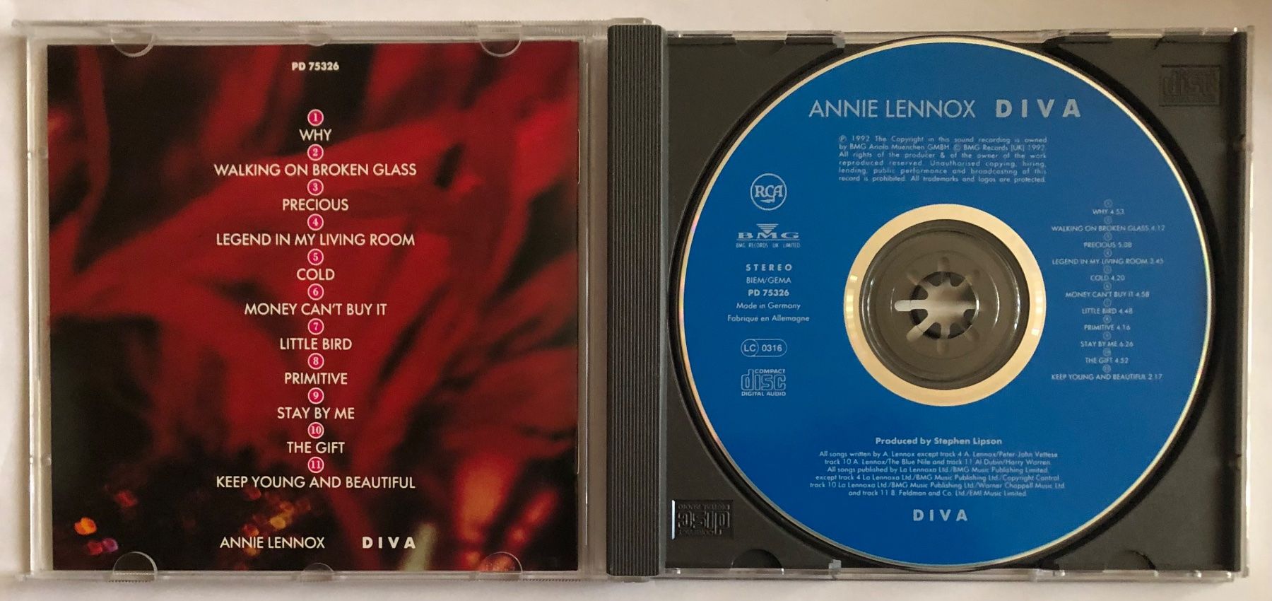 CD: ANNIE LENNOX - DIVA – Usato da Poliez-Pittet venduto da Newtown-Records 2