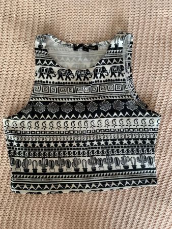 Crop top à motif