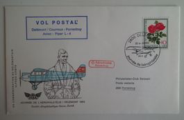 Delemont, 1983 Tag der Aerophilatelie  Brief nach Porrentruy
