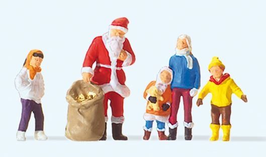 Preiser Modellini di ferrovie: Preiser H0: Weihnachtsmann mit Kindern – Nuovo e nell'imballaggio originale da Niederhasli venduto da rail-duerst 2