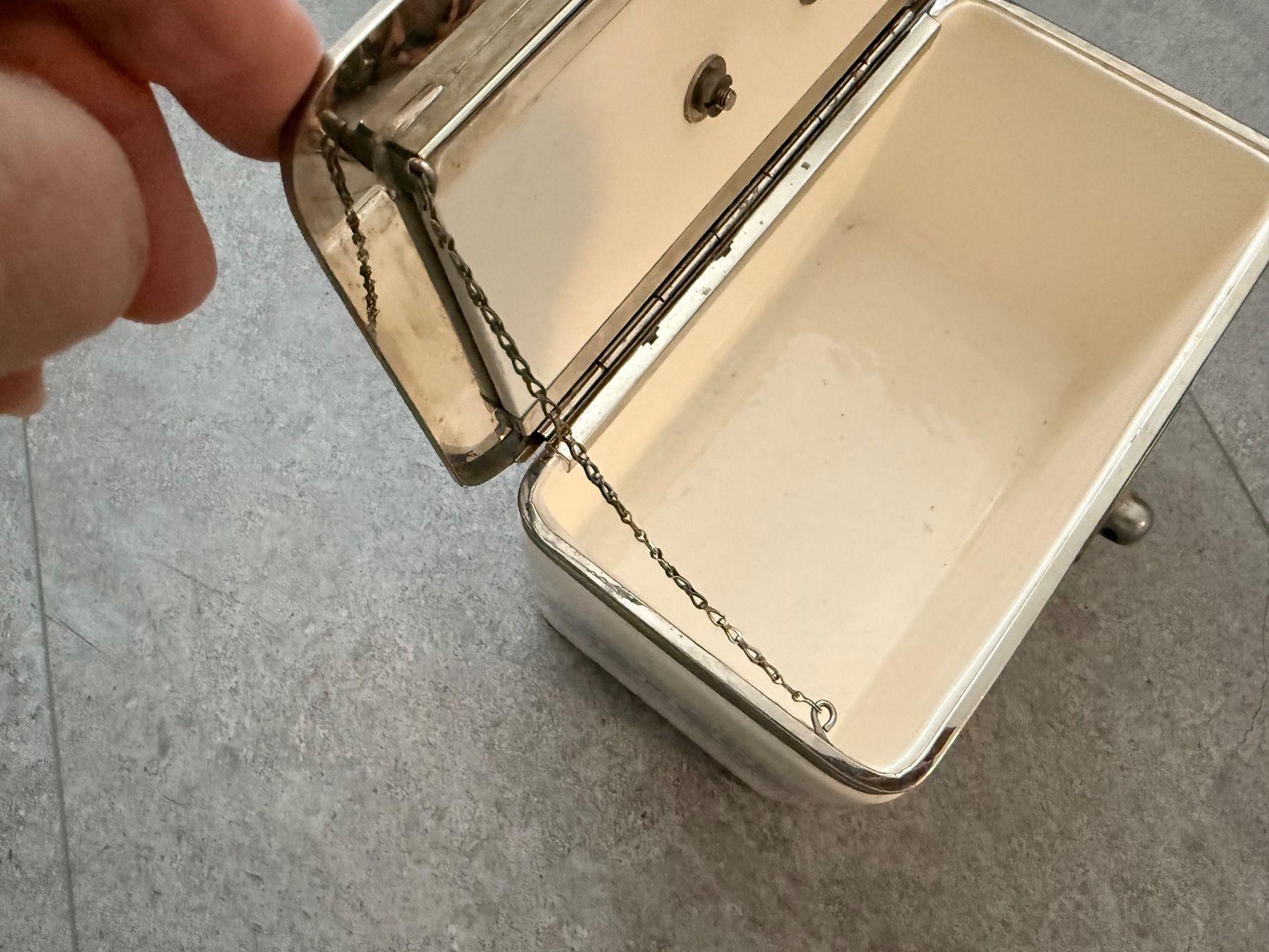 Zuckerdosen: Alte Deckeldose Spritzdekor Vintage Retro – Gebraucht aus Buchs ZH von Sten7 8