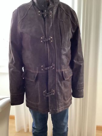 Braune Herren Lederjacke, Grösse 54, Top Zustand!
