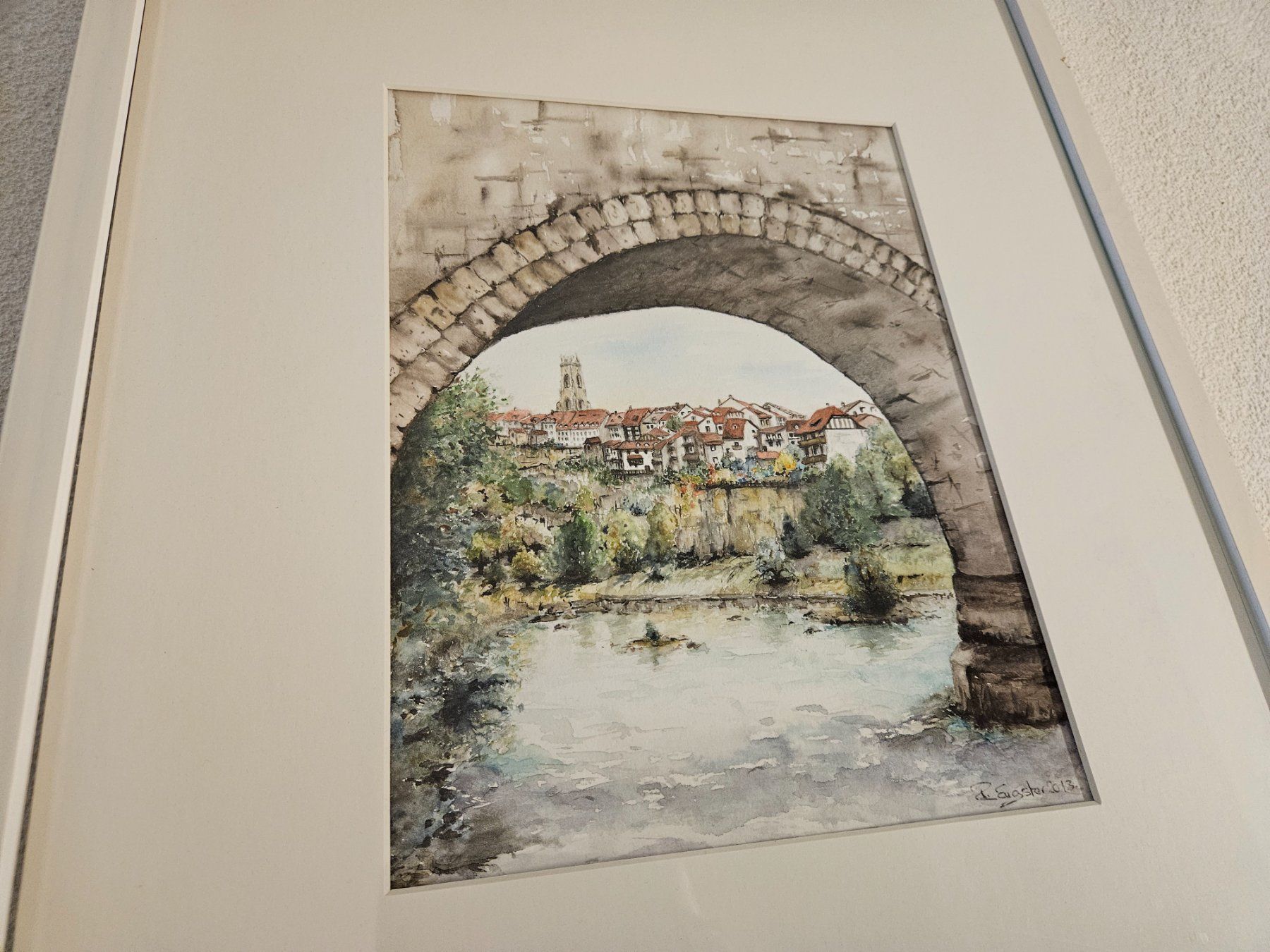 Dipinti: Aquarelle de Fribourg – Usato da Villars-sur-Glane venduto da Bolinot 3