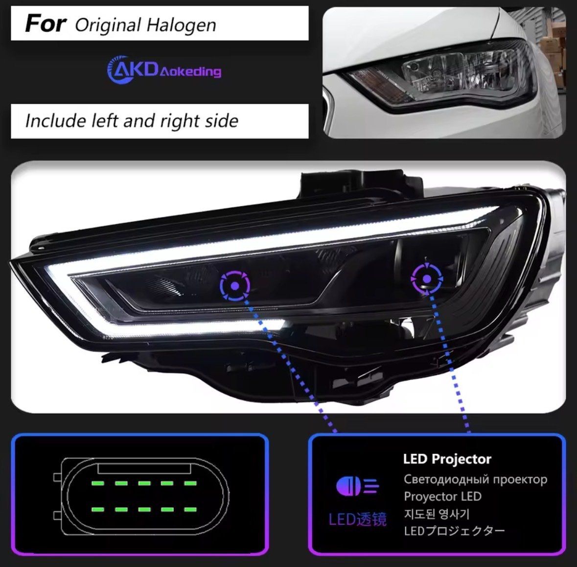 Phares: LED Scheinwerfer Audi A3 8V 2013-2016 Halogen – D'occasion à Visp par RobDz 1