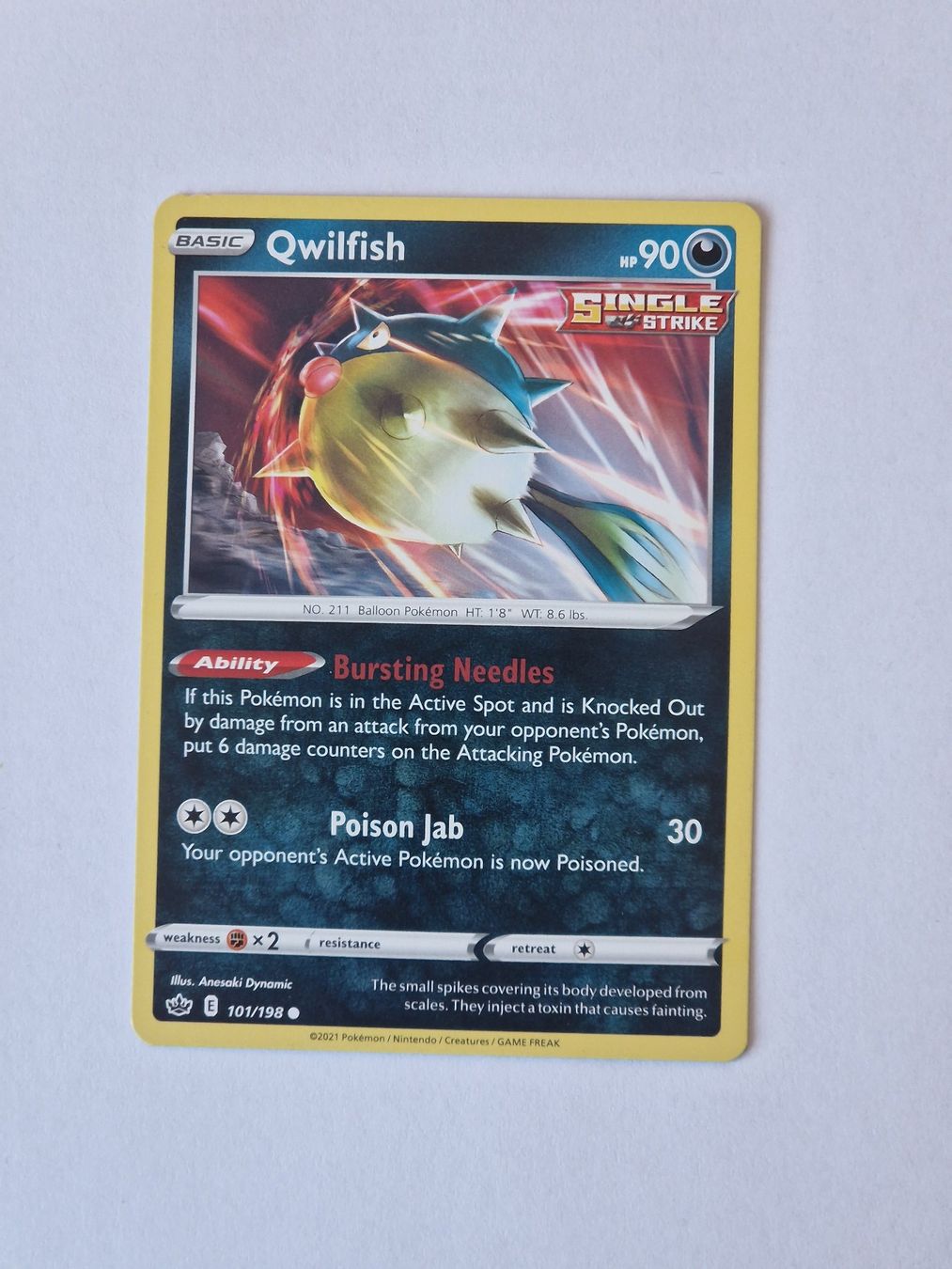 Pokémon Sammelbilder & Trading cards: Pokemon - Qwilfish 101/198 – Gebraucht aus Greifensee von Janali01
