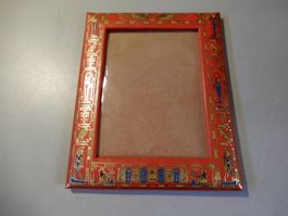 Bilderrahmen rot mit ägyptischen Motiven ca. 24x19cm