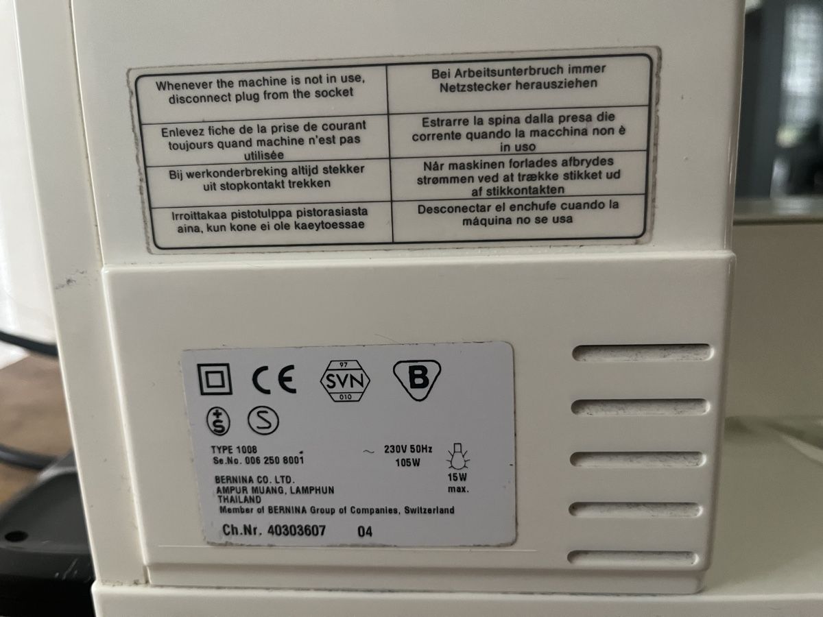Bernina Macchine da cucire: Bernina 1008 – Usato da Allschwil venduto da shetpilzlidra 6