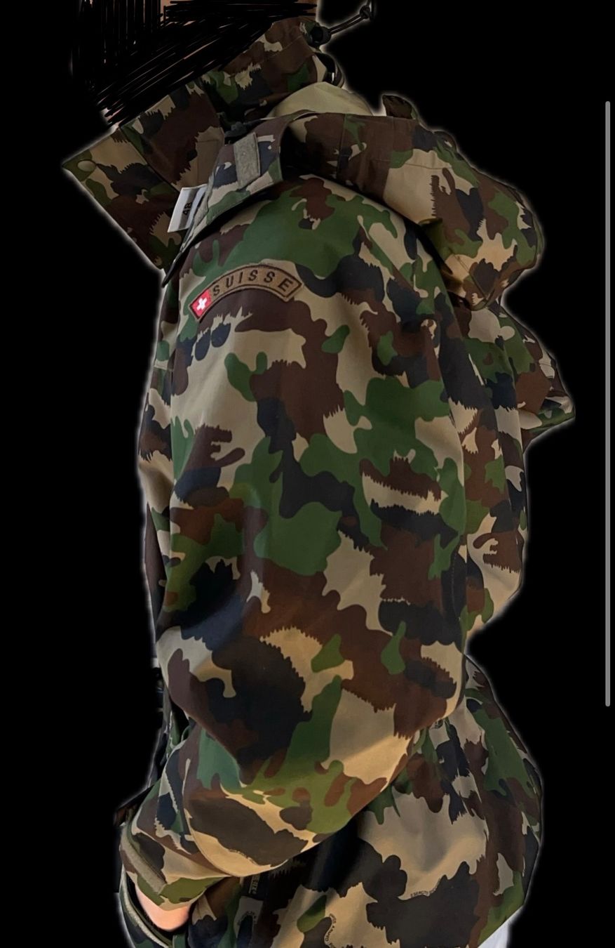 Schweizer Armee Giacche: Gore Tex Jacke ARMEE mit Kapuze – Usato da Bex venduto da RicDealer