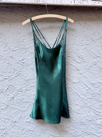 vintage Nachthemd Victoria's Secret grün Spitze Grösse M